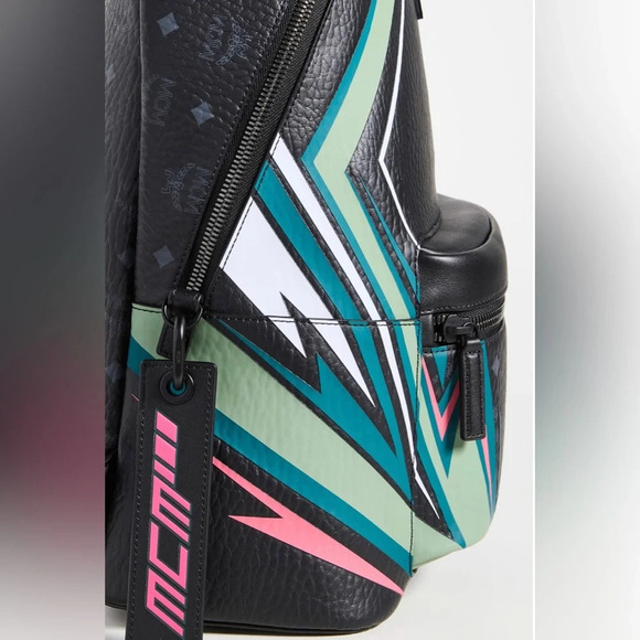 MCM Stark Medium Black Backpack NWT - Picture 3 of 16